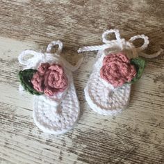 ~Flower Baby Sandals Crochet Pattern~ Looking for that an adorable baby sandals crochet pattern? Look no further! These flower sandals are not only adorable, but quick to make too! They also make great gifts for baby showers or hospital visits! The back portion of these sandals are simply two straps that tie in a bow. The straps can be adjusted shorter or longer depending on how you want them to tie...in a knot, a bow, or wrap around the ankle like a ballet slipper. Crochet Level: * Intermediate Crochet Sandals With Round Toe For Beach, Crochet Round Toe Sandals For Beach, Beach Crochet Sandals With Round Toe, Beach Sandals With Crochet And Round Toe, White Crochet Sandals For The Beach, White Crochet Sandals For Beach, Crochet Open Toe Sandals For Spring, Spring Crochet Open Toe Sandals, Crochet Baby Sandals Pattern