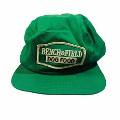 Very cool looking, rare Bench and Field Dog Food patch hat.  Has ear flaps that fold down.  You're buying the exact hat pictured. Mens Accessories Vintage, Food Vintage, Patch Hat, Vintage Patches, Vintage Hat, Dog Food, Hat Cap, Hats Vintage, Vintage Accessories