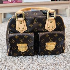 Authentic Lv Manhattan Pm Bag. I Purchased It From A Reputable Online Boutique. The Boutique Tag Is Still On The Bag Because I Have Not Worn It Yet. The Bag Is A Little Big For My Frame So That’s Why I Am Selling It. The Canvas Is Beautiful With No Visible Sign Of Wear. The Corners Are In Good Condition. There Are Some Stains Inside The Lining But It Is Clean Overall. There Is No Odor. This Is A Very Beautiful Bag And The Canvas On This Bag Is A Lot Nicer Than The Current Lv Bags In The Store. Lv Bags, The Boutique, Louis Vuitton Bags, Lv Bag, Beautiful Bags, Louis Vuitton Bag, Online Boutique, Manhattan, Bag Lady