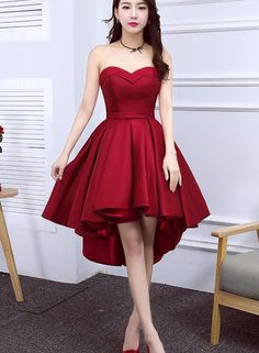 Any things please feel free to contact to us: WeddingPromDresses@outlook.com ******* Product Detail******* Fabric:Satin Product Number: #04XE Color:Wine Red Hemline:High Low Neckline:Sweetheart Making time:2-3 weeks, Shipping time: 3-5 Days Custom size/color, Rush Order is available, and no extra cost. ******* Custom Measurements******* For better fitting, You can leave us the following information in the order notes when you check out, and please have a look our measuring guide at first: : Bust Wine Red Prom Dress, Red Hoco Dress, Red High Low Dress, High Low Cocktail Dress, Short Red Prom Dresses, Dama Dresses, Red Homecoming Dresses, Color Rush, Hoco Dresses