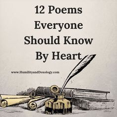 an old book with the title 12 poem's everyone should know by heart