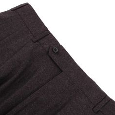 Belvest Purple 34 Fitted Dress Pants For Semi-formal Winter Occasions, Fitted Winter Workwear Dress Pants, Fitted Dress Pants For Winter Workwear, Winter Workwear Bottoms With Button Closure, Classic Winter Bottoms With Button Closure, Elegant Winter Bottoms With Buttons, Tailored Classic Bottoms For Winter, Elegant Wool Bottoms With Button Closure, Tailored Dress Pants With Pockets For Winter