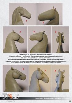 instructions for making a horse head from clay