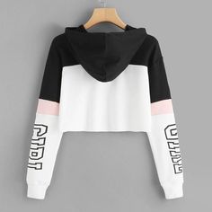 Harajuku Hoodie, Harajuku Streetwear, Cropped Tops, Girls Prints, Girls Fashion Clothes, Print Sweatshirt