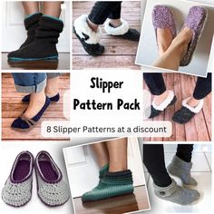 six slipper pattern pack 8 slippers patterns at a discount