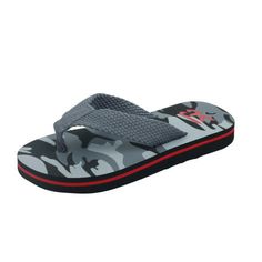 With an easy to wear slip on design, kids flip flop great for summer. Size: 2.  Color: Gray.  Gender: unisex.  Pattern: camo. Comfortable Flip Flops, Boys Flip Flops, Kids Flip Flops, Gray Camo, Boys Denim, Family Pics, Kinds Of Shoes, Unisex Shoes, Beach Sandals