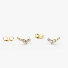 Made to Order Gold Kt: 14K (also available in 18K) Available Gold Color: Rose Gold, Yellow Gold, White Gold Round Diamond: 6 pcs 1.75MM MM Number of Stones: 6 (for the pair) Total CTW: 0.15 Ctw (for the pair) Diamond Color-Clarity: G Color Si Clarity Stackable Rings Silver, Blue Diamond Ring, Minimalist Studs, Pave Diamond Ring, Dainty Studs, Tiny Studs, Gold Stud Earrings, Tiny Stud Earrings, Earrings Dainty