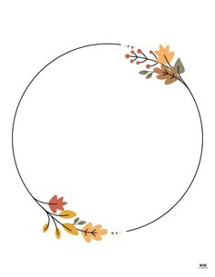 a circular frame with leaves and branches on it