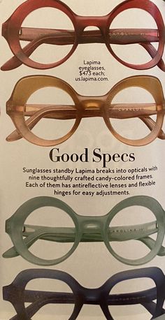 1970s Ads, Vintage Shoot, Glasses Inspiration, Retro Eyewear, Eyewear Glasses, Accessory Ideas, Vintage Bauhaus