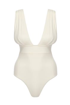 Guaranteed compliments The Aruba One Piece is inarguably our most flattering and versatile swimsuit. Designed with a supportive waist panel, a deep V-neckline and supportive wide straps — that offers comfort for every figure.Features:Deep V necklineAdjustable bust coverageWide shoulder strapsSupportive waist panelModer Elegant White Swimwear With Built-in Bra, Elegant V-neck Swimwear For Pool, Lined V-neck Swimwear For Poolside, Solid V-neck Lined Swimwear, V-neck Lined Swimwear For Poolside, V-neck Lined Body Swimwear For Poolside, White V-neck Swimwear For Pool, Elegant V-neck Swimwear For Sunbathing, Elegant V-neck Swimwear For Vacation