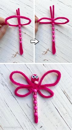 how to make a dragonfly out of yarn