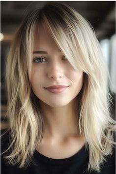 Haircut Ideas For Long Hair Side Part, Long Bangs Long Hair Side Part, Long Hair With Bangs Long Face, Face Frame Side Part, Marissa Hargitay Hair, Long Hair Styles With Side Bangs, Long Side Bangs Short Hair, Fine Hair Bangs Long, Long Bangs With Side Part