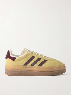 Gazelle Bold, Denim Flats, Adidas Originals Gazelle, Cashmere Socks, Gucci Eyewear, Adidas Originals Women, Versace Sunglasses, Soft Yellow, Chunky Platform