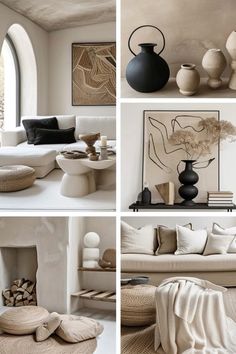 Achieve timeless style with Japandi decor must-haves! From sleek furniture to earthy textures, find everything you need to create a harmonious and clutter-free environment. Perfect for a contemporary yet cozy home. #JapandiHome #InteriorDesign #MinimalistStyle #JapaneseScandiBlend #WarmInteriors #ModernAesthetic #Ad #Affiliate #JapandiInspiration #SimpleLiving Dark Grey Beige Living Room, Neutral Living Room Black Furniture, Chocolate And Cream Living Room Ideas, White Black Beige Aesthetic, Black White Grey Cognac Living Room, Cream And Black Decor Interior Design, Black Cream Living Room Decor, Black And Cream Modern Living Room, Cream And Black Lounge