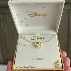 Dainty Little Mickey Mouse Gold Chain That Says “Love” In The Middle. Brand New Never Worn Gold Mickey Mouse, Mickey Mouse Jewelry, Disney Princess Jewelry, Mouse Necklace, Mickey Mouse Necklace, Disney Gold, Disney Merch, Princess Jewelry, Disney Jewelry