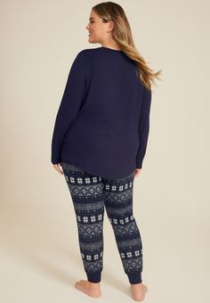 Plus Size Lets Hibernate Graphic Tee And Jogger Pajama Set - Materials & Care:imported -  top: 97.4% polyester 2.6% spandex; bottom: 95.5% polyester 4.5% spandex - machine wash Curvy Jeans, A Plus, Winter Accessories, Ankle Jeans, Hat Hairstyles, Cropped Jeans, Workout Tops, Jogger Pants, Jeans Shop