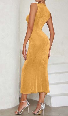 Brighten up your evening style with the cheerful Halter Bandage Midi Dress in Yellow, a CB exclusive. This bodycon midi dress flatters with criss-cross halter straps highlighting your shoulders and a curve-hugging bandage fit. The sunshine yellow hue will lift your spirits at cocktail parties and summer soirees!Gentle Dry Clean Only Colour may vary due to lighting on images. The product images (without model) are closest to the true colour of the product.Item runs true to size chart and is cut t Yellow Spaghetti Straps Midi Dress For Evening, Yellow Spaghetti Strap Midi Dress For Evening, Yellow Midi Bodycon Dress For Party, Yellow Knee-length Midi Dress For Night Out, Yellow Fitted Midi Dress With Spaghetti Straps, Yellow Bodycon Midi Dress For Party, Yellow Midi Dress For Night Out, Yellow Strapless Midi Dress For Night Out, Strapless Yellow Midi Dress For Night Out