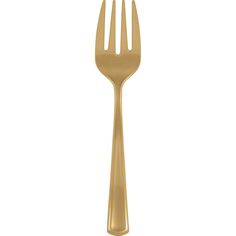 a gold fork on a white background