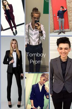 Tomboy Prom fashion ideas with style, short hair, long hair suits and great looks.  It's all about  Tomboy Prom fashion Tomboy Prom style Tomboy Prom short hair Tomboy Prom long hair Tomboy Prom suits Tomboy Prom looks Women Dressing As Men, Queer Style Tomboys, Nonbinary Homecoming Outfit, Suits Tomboy, Formal Tomboy Outfits, Lesbian Homecoming Outfit, Hairstyles For Tomboys, Tomboy Prom Dress, Tomboy Prom Outfits