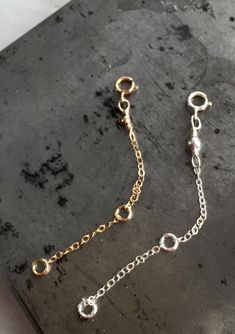 "★This listing for 1 adjustable extenders chain. 2-3 inches adjustable extenders in Sterling silver, 14k gold fill , 14 k rose gold fill with spring claw , depends on customer request from metal and length box .. ★The \"Adjustable\" Extender makes you to adjust your necklace to different lengths depend on how you layer your necklaces, or the neckline of your top. The best way is that you can remove and use on different necklaces. ★Make your necklaces different length anytime. Perfect for making Adjustable Link Chain Ring In Metal, Gold Chain Bracelet With Extender In Sterling Silver, Everyday Metal Chain Bracelet With Extender, Adjustable Rolo Chain Link Jewelry, Dainty Link Chain Bracelet With Extender, Metal Chain Link Bracelet With Extender, Adjustable Silver Chain Bracelet With Extender, Adjustable Silver Cable Chain Bracelet, Adjustable Cable Chain Bracelet