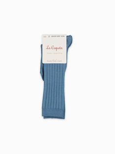 An essential to finish off any outfit, add that final La Coqueta touch with our gorgeous Dusty Blue Ribbed Knee High Socks. Made from a super-soft cotton blend knit, these classic wardrobe staples have plenty of stretch for maximum comfort. Great come rain or shine, these traditional ribbed socks are perfect for any occasion. Available in Ribbed Tights and Ribbed Short Sock versions, ideal for matching sibling styles. Ribbed Tights, Kids Leather Shoes, Ribbed Socks, Ribbed Shorts, Classic Wardrobe Staples, Rain Or Shine, Classic Wardrobe, Socks And Tights, Knee High Socks