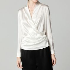 Free Shipping Over $45   
  First Order & Sign Up & Extra 10 % OFF, CODE: DAISYSILK   
  FREE Scrunchy or Eye Mask Gift on Orders $100+   
  (No Code Needed)    Daisysilk’s shirt will make lazy workday mornings a little bit more luxurious. The relaxed fit won't feel restrictive when you're outing.    One-Piece Silk Plain Shirt   
• V- neck collar 
• Long sleeves 
• Charming fold design 
• Normal type 
• 22 Mulberry silk 
• OEKO-TEX Standard 100 Versatile V-neck Workwear Shirt, Versatile V-neck Work Shirt, Elegant V-neck Top, Elegant V-neck Blouse With Relaxed Fit, Spring V-neck Office Wear Tops, V-neck Blouse For Work With Relaxed Fit, Chic V-neck Tops For Office Wear, White V-neck Top For Office, Versatile V-neck Office Tops