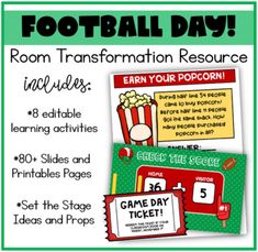 the football day flyer is shown with information for each student to learn how to use it