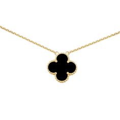 PRICES MAY VARY. Elevate your style with our fashionable black clover pendant featuring a 16-inch gold chain, designed exclusively for women. Stand out with the unique four-leaf clover motif that symbolizes good luck and fortune Crafted with high-quality materials, this black clover pendant is exquisitely made to ensure durability and elegance. The gold chain adds a touch of luxury, making it a versatile accessory for any outfit or occasion The dainty yet eye-catching design of this women's neck Women's Necklace, Clover Pendant, Timeless Symbol, Necklace Extender, Four Leaves, Black Pendant, Black Clover, Leaf Necklace, Leaf Clover