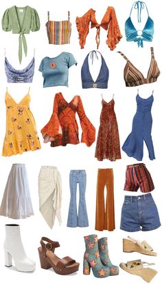 Chapelle Roan Outfit Ideas, 70s Mama Mia Outfits, 70s Fashion Sketches, 70s Aesthetic Style, Miami Clothes Outfit Ideas, Momma Mia Inspired Outfits, 70s Mamma Mia Outfits, That 70s Show Outfits Laurie, Cute 70s Inspired Outfits