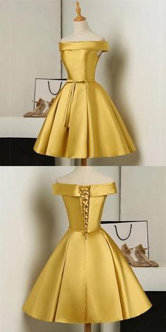 This dress could be custom made, there are no extra cost to do custom size and color. Party Dress Simple, Strapless Homecoming Dresses, Gold Bridesmaid Dresses, Short Party Dress, Elegant Party Dresses, Dress Simple, فستان سهرة, Design Drawings, Short Bridesmaid Dresses