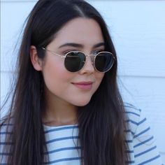 Looks A Lot Like Ray Ban Round Sunglasses! Black Lense, Silver Frames. Never Worn. I Have 3 Pair. Ray Ban Round, Ray Ban Round Sunglasses, Edgy Outfit, Round Ray Bans, Silver Frames, Edgy Outfits, Colored Sunglasses, Ray Ban, Sunglasses Accessories