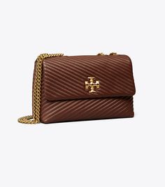 Small Kira Moto Quilt Convertible Shoulder Bag: Women's Designer Shoulder Bags | Tory Burch Tory Burch Kira, Summer Handbags, Womens Designer Handbags, Brown Shoulder Bag, Sheep Leather, Designer Shoulder Bags, Tory Burch Bag, Beaded Bags, Tree Branch