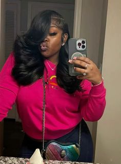 Ponytail Hairstyles For Black Women, Wigs Ideas, Relationship Pics, Iron Hair, School Fit, Inspo Pics, Flat Iron Hair Styles, Medium Hairstyles