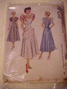 an old fashion sewing pattern from the 1950's