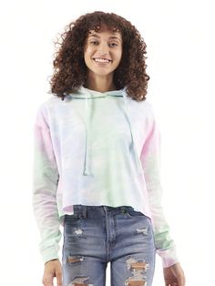 Womens Bubblegum Sky Tie Dye Fleece Lined Cropped Pullover Hoodie Casual Everyday Cotton Colorful Printed Thermal Lined Drawstring Hooded Sweatshirt Kangaroo Pocket Midsummer Spell Casual  Long Sleeve Fabric Tie Dye,All Over Print Pullovers Medium Stretch  Women Clothing, size features are:Bust: ,Length: ,Sleeve Length: Green Long Sleeve Top With Drawstring, Green Casual Sweatshirt With Drawstring, Casual Green Sweatshirt With Drawstring, Green Casual Hoodie With Drawstring, Trendy Hoodie With Drawstring And Crew Neck, Casual Green Hoodie With Drawstring, Trendy Crew Neck Hoodie With Drawstring, Casual Multicolor Tops With Drawstring, Casual Multicolor Hoodie For Loungewear