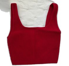 Red Cropped Fitted Tank Top, Red Fitted Cropped Tank Top, Fitted Red Tank Top For Spring, Trendy Fitted Red Crop Top, Fitted Red V-neck Tank Top, Chic Red Cropped Tank Top, Fitted Red Cotton Crop Top, Red Fitted V-neck Crop Top, Cherry Red Color