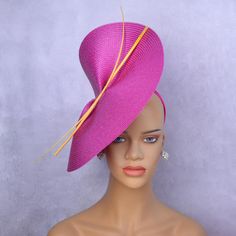 Hello!Welcome to our shop of  365daysCreations product information: Season:All Season Gender:Female Occasion:Party,Wedding,Melbourne cup,Kentucky Derby Material:PP straw,ostrich spines With 1.2cm satin headband at the back Color:fuchsia,yellow Structured Crown Hat For Kentucky Derby Party, Party Fascinator With Short Brim For Royal Ascot, Curved Brim Fascinator For Kentucky Derby Party, Royal Ascot Party Costume Hat With Curved Brim, Formal Summer Costume Hat With Pinched Crown, Summer Party Mini Hats With Structured Crown, Spring Event Hat With Curved Brim, Formal Summer Fascinator With Structured Crown, Royal Ascot Event Costume Hats And Headpieces