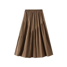 Summer Pleated Skirt High Waist Slimming Mid-length Skirt – Dresslittly Long Skirt For Women, Elegant Streetwear, Confirmation Dresses, Skirt High Waist, Chic Blouses, Long Skirts For Women, Skirt For Women, Half Skirt, Women Skirts