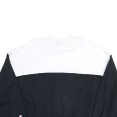 Item is in good used condition. >Size: XS >Armpit To Armpit: 21" >Armpit To Cuff: 18" >Collar To Hem: 21" White Varsity Sweats For Streetwear, White Athleisure Sweats For College, White Crew-neck Sporty Sweats, White Crew Sweats Sporty Style, White Crew Neck Sporty Sweats, White Crew Sweats, Sporty Style, White Crew Sporty Sweats, White Sporty Sweats For College, Black Sweatshirt