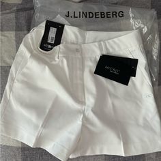 Nwt Women’s Golf Shorts Size 27 Color White Style: Gwen Brand: J. Lindeberg Golf Fits, Golf Shorts Women, J Lindeberg, Shorts Athletic, Ladies Golf, White Style, Athletic Shorts, Color White, Golf