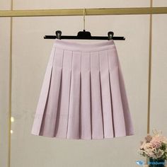 Orcajump - High-waisted Pleated Skirt with an A-line Cut - Perfect for Uniforms or as a Half-body Skirt Non-stretch Pleated Tennis Skirt, Trendy A-line Pleated Mini Skirt, Non-stretch Pleated Skort, Non-stretch Pleated Mini Skirt, Trendy Pleated A-line Skirt, Fitted A-line Mini Skirt, Non-stretch Lined Mini Pleated Skirt, Pleated Non-stretch Mini Skirt, Fitted Skort With Flared Skirt In Solid Color