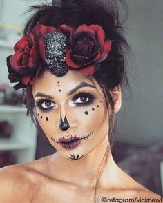 Makijaż Sugar Skull, Diy Halloween Scary, Muertos Makeup, Halloween Makeup Sugar Skull, Halloweenský Makeup, Halloween Make-up Looks, Den Mrtvých, Disney Coco, Halloween Nails Diy