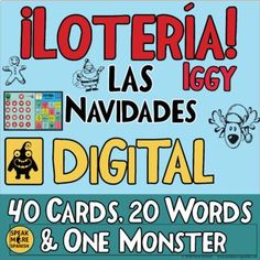 an advertisement for the spanish language game loteria las navidadess digital, which includes