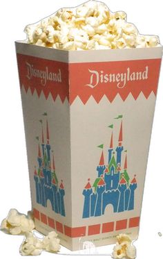 a box of popcorn with the castle on it