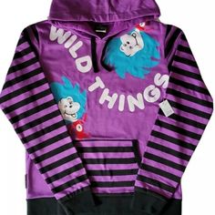 Universal Studios Exclusive Authentic Limited Release Dr Seuss Thing 1 Thing 2 Wild Things Pop Art Fleece Hoodie Sweatshirt Pullover With Pocket Infront Size Large Adult Please Check Measurements, It's More Like A Medium Measures 20" Inches Armpit To Armpit And 25.5" Inches Long New With Tag Price Is Firm Purple Letter Print Hoodie Sweatshirt, Casual Purple Sweatshirt With Cartoon Print, Purple Hooded Top With Drawstring, Purple Hoodie With Drawstring, Purple Crew Neck Tops With Drawstring Hood, Purple Hoodie Tops For Streetwear, Trendy Purple Hooded Top, Trendy Purple Hoodie With Letter Print, Purple Hoodie With Graphic Print