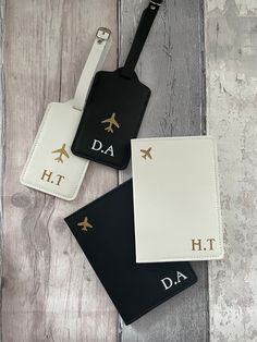 Our personalised Passport Covers and Luggage Labels are great for everyone who is travelling, if your travelling solo, as a couple or off on a family holiday, making it easy to quick know who's passport is who's.  Each passport and luggage label comes personalised with your initials, in a choice of various font colours (gold, white, silver and black) When ordering please leave details you would like on each cover in the personalised section. **Please not this listing is for one cover/tag, if you Black Rectangular Luggage Tag For Weekend Trips, Personalized White Luggage Tag For Travel, Personalized Black Luggage Tag For Travel, White Rectangular Luggage Tag For Travel, Customizable White Luggage Tag For Travel, Customizable Black Luggage Tag For Travel, White Rectangular Travel Accessories For Trips, Customizable Rectangular Travel Accessories, Luggage Labels