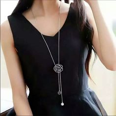 High Quality And 100% Brand New Long Pendant Necklace Adjustable Color: Silver Chain Length: 90cm Pendant Material, Alloy + Zircon Long Alloy Chain Necklace, Elegant Silver Chain Alloy Necklace, Elegant Black Alloy Necklace, Elegant Long Silver Chain Necklace For Party, Trendy Silver Metal Lariat Necklace, Silver Long Necklace With Adjustable Chain For Party, Silver Alloy Long Necklace, Party Long Silver Chain Necklace, Trendy Silver Lariat Necklace For Party