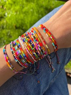 Beaded bracelets for women, handmade with love by indigenous communities in Colombia - they believe that wearing a piece is like carrying a part of the universe :) ❥ PICK YOUR SET OF 2 Pick your two favourite bracelets and select the corresponding numbers when placing your order. ❥ DIMENSIONS Bracelets are adjustable to every size with a sliding knot. Check out more ethnic bracelets in our shop: https://www.etsy.com/shop/IluminaCamino?ref=seller-platform-mcnav&section_id=25291255 ❉ ❉ ❉ ❉ ❉ ❉ WOR Resizable Heishi Beads Friendship Bracelets, Summer Bracelets With Tiny Beads, Trendy Heishi Beads Bracelet, Festival Hand-strung Friendship Bracelets With Round Beads, Festival Heishi Beaded Bracelets, Festival Friendship Bracelets With Hand-strung Beads, Festival Heishi Beads Bracelets, Adjustable Multicolor Tiny Beads Jewelry, Everyday Bohemian Heishi Beaded Bracelets