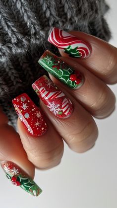 Christmas Nails So Stunning, They’ll Leave You Breathless! Get ready to be inspired by these jaw-dropping Christmas Nails! From elegant Christmas Gel Nails to playful Cute Christmas Nails, there’s something for everyone. Looking for quick and chic? Try Christmas Nails Easy or get creative with Christmas Nails Acrylic for a more dramatic look. ✨ Need some Nagel Inspo? This collection includes everything from Xmas Nails and Winter Nails Acrylic to Nail Art Noel and gorgeous Christmas Tree Nails... Santa Nail Art, Pastel Nail Art, Festive Nail Designs, Santa Nails