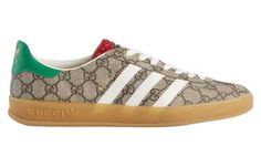 adidas Originals x Gucci Gazelle GG Supreme Shoes 'Beige Ebony Green' 715222-FAAR3-9751 Adidas X Gucci, Supreme Shoes, Shoes Beige, Adidas X, Adidas Originals, Adidas, Gucci, Sneakers, Green